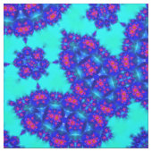 Blauwe caleidoscoop bloeide op stof (Swatch)