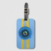 Blauwe Camera Bagagelabel (Voorkant (verticaal))