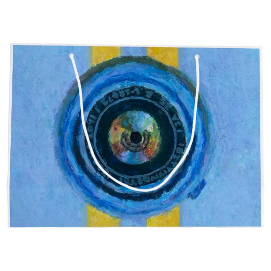 Blauwe Camera Groot Cadeauzakje (Achterkant)