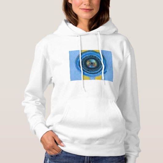 Blauwe Camera Hoodie (Voorkant)