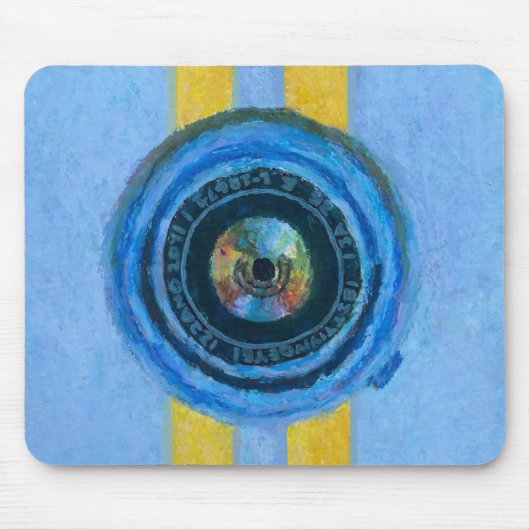 Blauwe Camera Muismat (Voorkant)