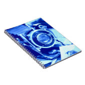 blauwe camera notitieboek (Rechterzijde)