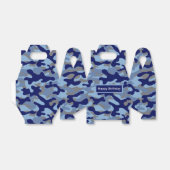 Blauwe Camo Bedankdoosjes (Uitgevouwen)