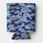 Blauwe Camo Blikjeskoeler (Voorkant)