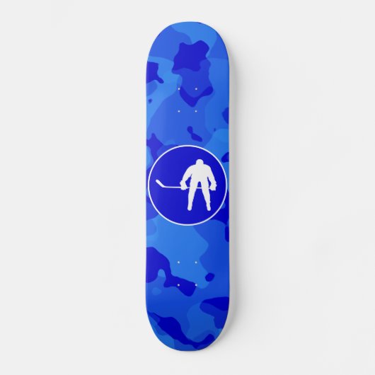 Blauwe Camo; Camouflage Hockey Skateboard (Voorkant)