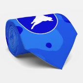 Blauwe Camo; Camouflage Ninja Stropdas (Opgerold)