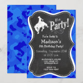 Blauwe Camo; Camouflage Rodeo Kaart (Voorkant / Achterkant)