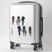 Blauwe Camo Danser #1 Sticker (Koffer)