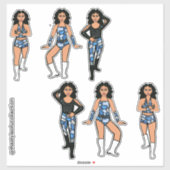 Blauwe Camo Danser #2 Sticker (Vel)