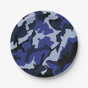 Blauwe Camo, de Borden van de Partij van het Papieren Bordje