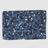 blauwe camo golfhanddoek (Horizontaal)