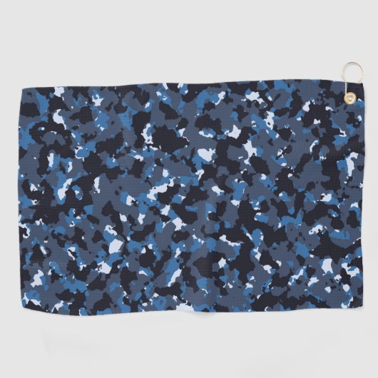 blauwe camo golfhanddoek (Horizontaal)