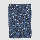 blauwe camo golfhanddoek (Voorkant)