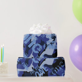Blauwe Camo, het grote omslagpapier Cadeaupapier