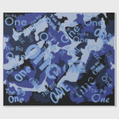 Blauwe Camo, het grote omslagpapier Cadeaupapier (Vlak)