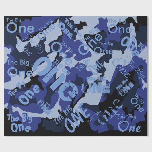 Blauwe Camo, het grote omslagpapier Cadeaupapier (Vlak)