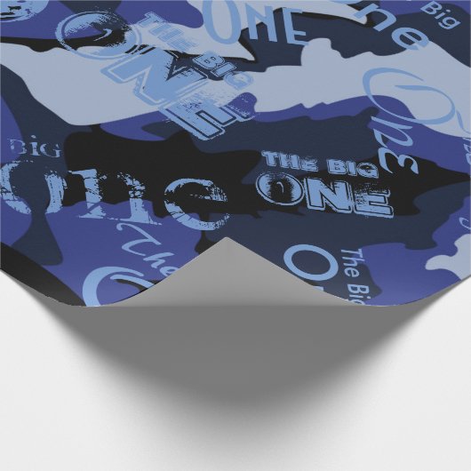 Blauwe Camo, het grote omslagpapier Cadeaupapier (Hoek)