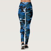 blauwe camo - leggings (Achterkant)