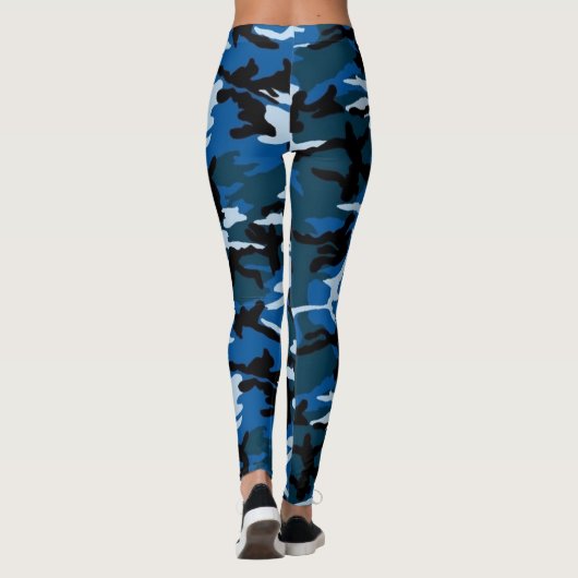 blauwe camo - leggings (Achterkant)