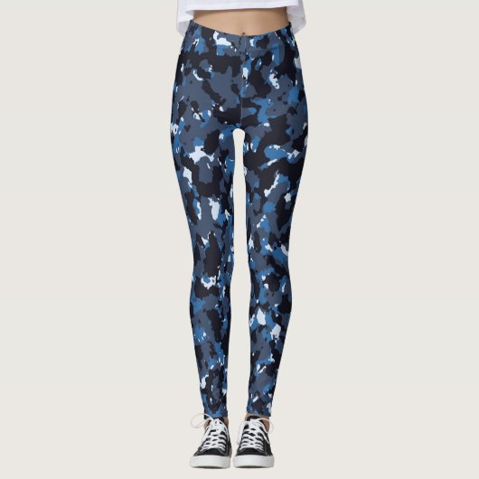 blauwe camo leggings (Voorkant)