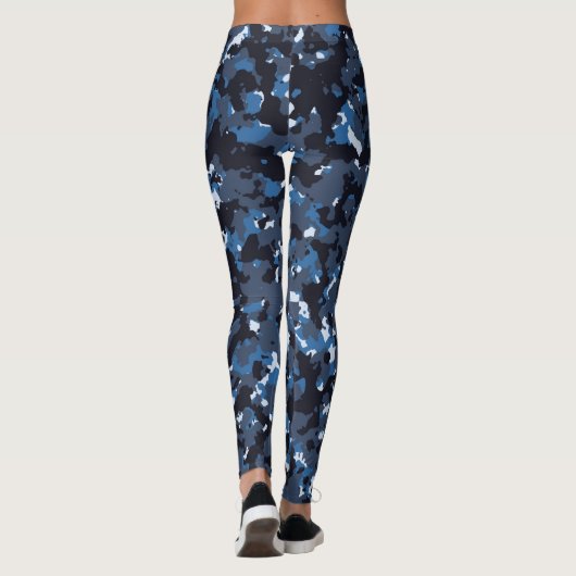 Blauwe camo leggings (Achterkant)