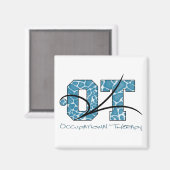 Blauwe Camo met scroll Magneet (Voorkant / Achterkant)