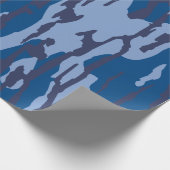 Blauwe Camo Militaire Patroon Blauwe Camouflage Cadeaupapier (Hoek)