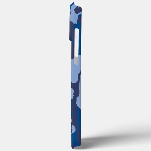 Blauwe Camo Militaire Patroon Blauwe Camouflage Case-Mate iPhone Case (Achterkant / Links)