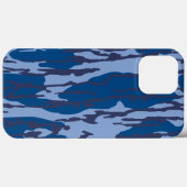 Blauwe Camo Militaire Patroon Blauwe Camouflage Case-Mate iPhone Case (Achterkant (horizontaal))