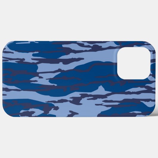 Blauwe Camo Militaire Patroon Blauwe Camouflage Case-Mate iPhone Case (Achterkant (horizontaal))