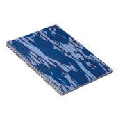 Blauwe Camo Militaire Patroon Blauwe Camouflage Notitieboek (Rechterzijde)