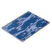 Blauwe Camo Militaire Patroon Blauwe Camouflage Notitieboek (Linkerzijde)