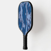 Blauwe Camo Militaire Patroon Blauwe Camouflage Pickleball Paddle (Links)