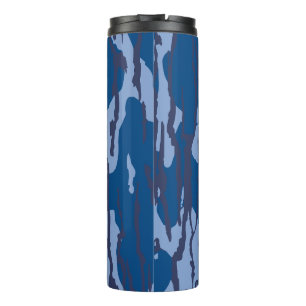 Blauwe Camo Militaire Patroon Blauwe Camouflage Thermosbeker
