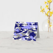 BLAUWE CAMO - NOTECARD KAART (Gele Bloem)