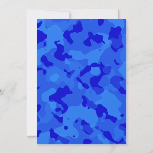 Blauwe Camo; Paw Print Kaart (Achterkant)