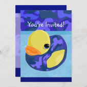 Blauwe Camo Rubber Ducky Kaart (Voorkant / Achterkant)