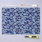 Blauwe Camo Tissuepapier (Craft)