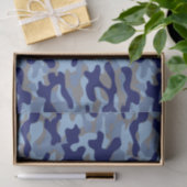 Blauwe Camo Tissuepapier (Geschenk)