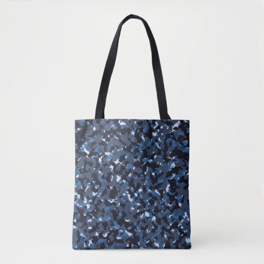Blauwe camo tote bag (Voorkant)