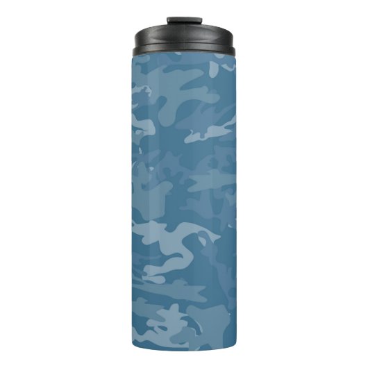 Blauwe camouflage / Camo Thermal Tumbler Thermosbeker (Voorkant)