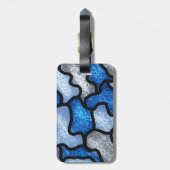 Blauwe Camouflage Danser #2 Bagage Label (Achterkant verticaal)