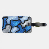 Blauwe Camouflage Danser #2 Bagage Label (Achterkant horizontaal)