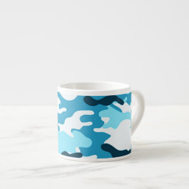 Blauwe camouflage Espresso Mok