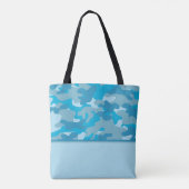Blauwe Camouflage | Gepersonaliseerd Tote Bag (Achterkant)