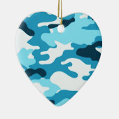 Blauwe camouflage keramisch ornament (Rechts)