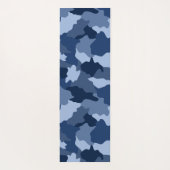 Blauwe Camouflage Patroon Monogram Naam Yogamat (Achterkant)