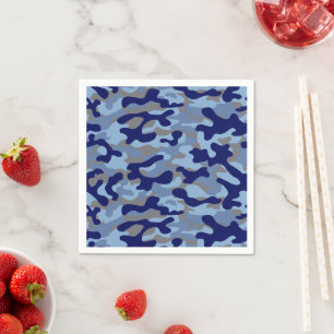 Blauwe Camouflage Servet