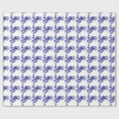 Blauwe Camouflage Snomobiler Cadeaupapier (Vlak)