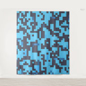 Blauwe camouflagewandtapijt wandkleed (Voorkant)